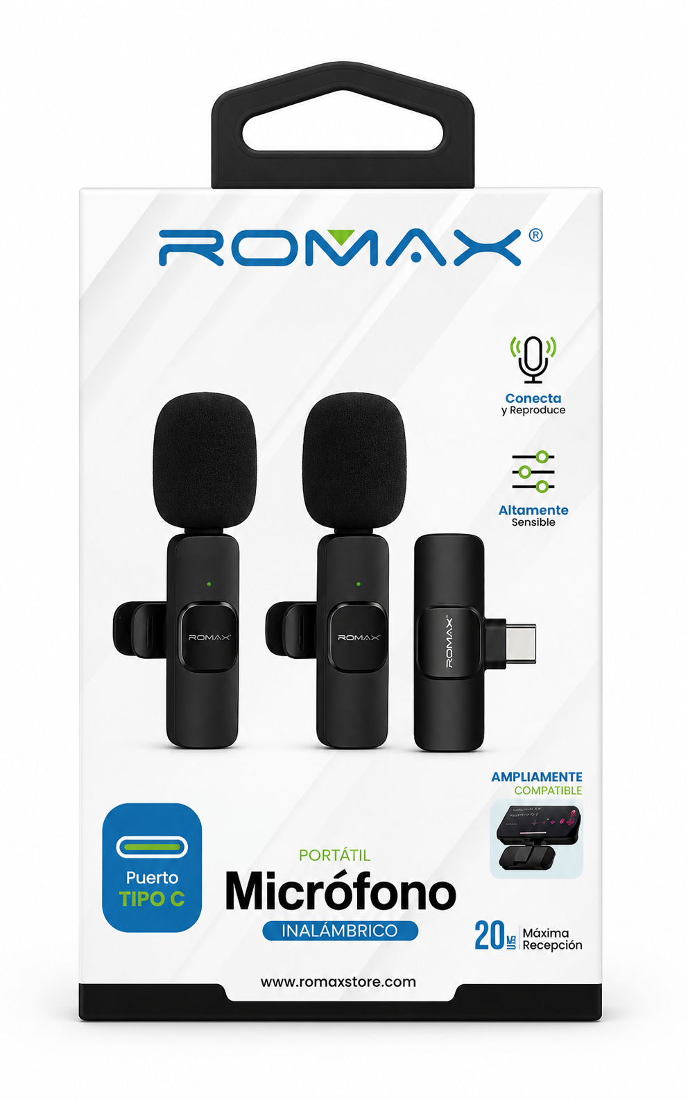 MICRÓFONO INALÁMBRICO TIPO C TSM0012 - ROMAX