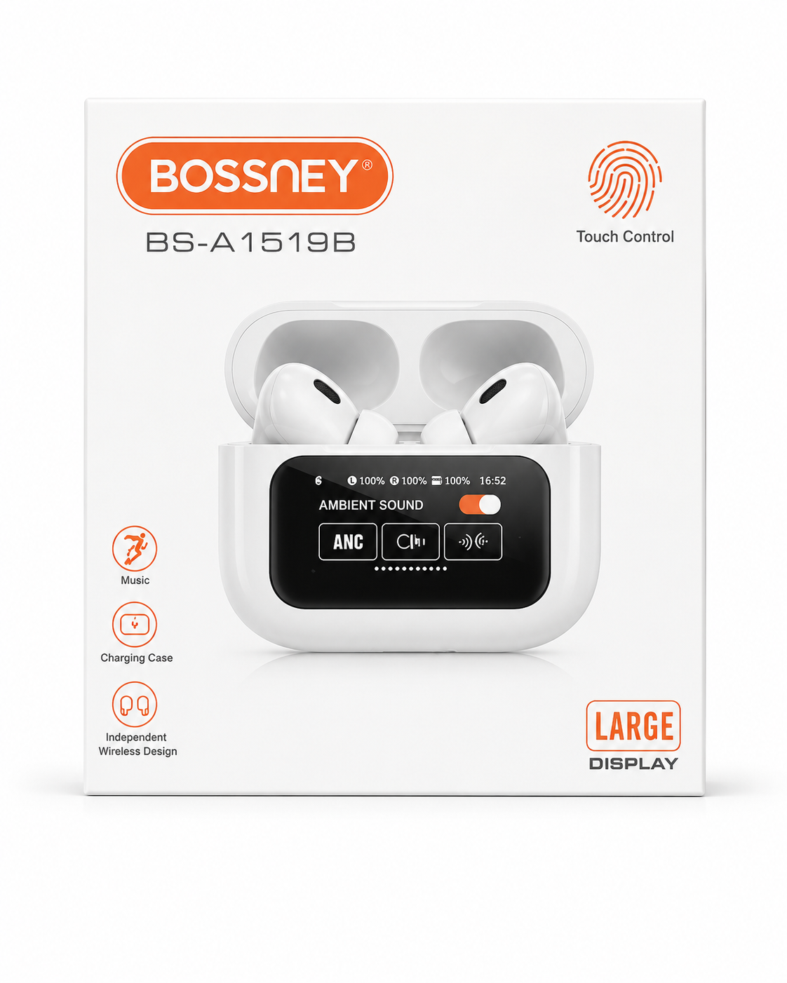 AUDÍFONOS INALAMBRICO BOSSNEY BS-A1519B - CANCELACIÓN DE RUIDO