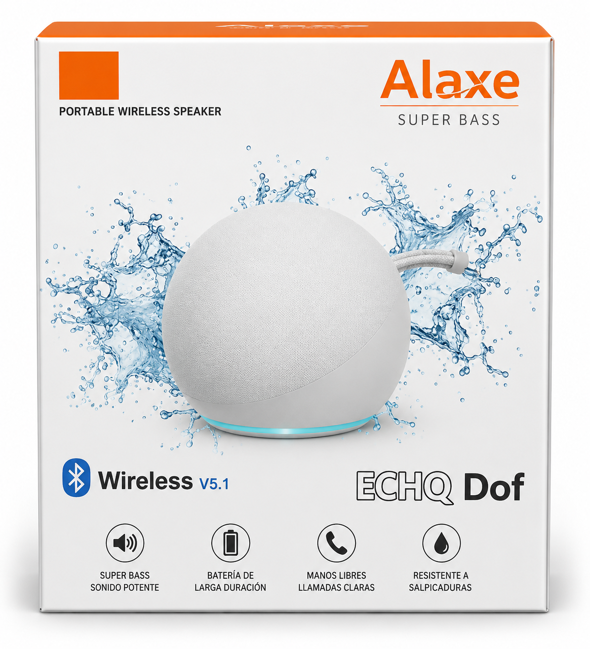 ALAXE ECHQ DOF PORTABLE WIRELESS SPEAKER (ALTAVOZ INALÁMBRICO PORTÁTIL ALAXE)