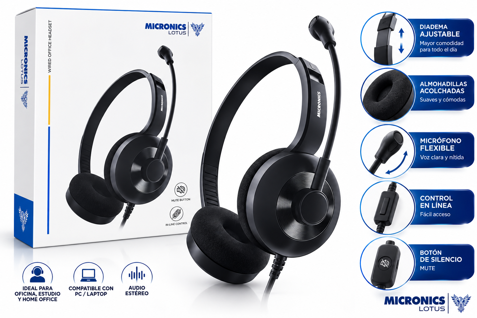 AURICULARES  MICRONICS LOTUS MIC H803
