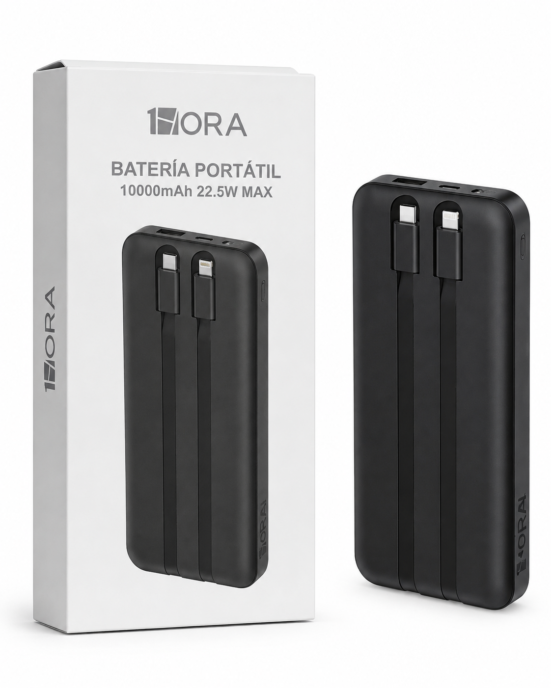 BATERÍA PORTÁTIL MARCA 1HORA CAPACIDAD DE 10000mAh